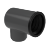 Adapter STAL / PVC CZERŃ 90/100 mm - do rury okrągłe (RAL9005) GALECO