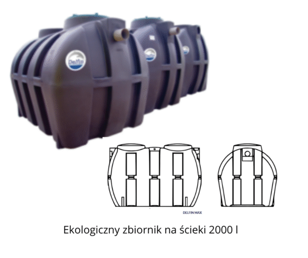 Ekologiczne zbiorniki na ścieki DELFIN MAX 2000 l