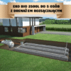 Przydomowe oczyszczalnie ścieków: Oczyszczalnia biologiczna EKO-BIO 2500l do 5 osób z drenażem 30mb