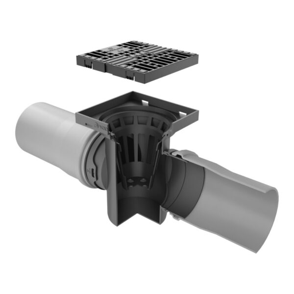 Wpust ogrodowy plastikowy Vodaland z rusztem i dnem