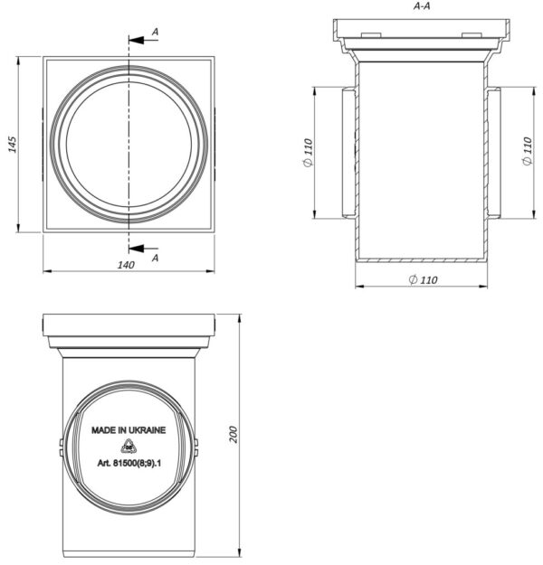 Wpust ogrodowy plastikowy Vodaland bez dna, z rusztem plastikowym