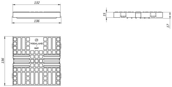 Wpust ogrodowy plastikowy Vodaland bez dna, z rusztem plastikowym